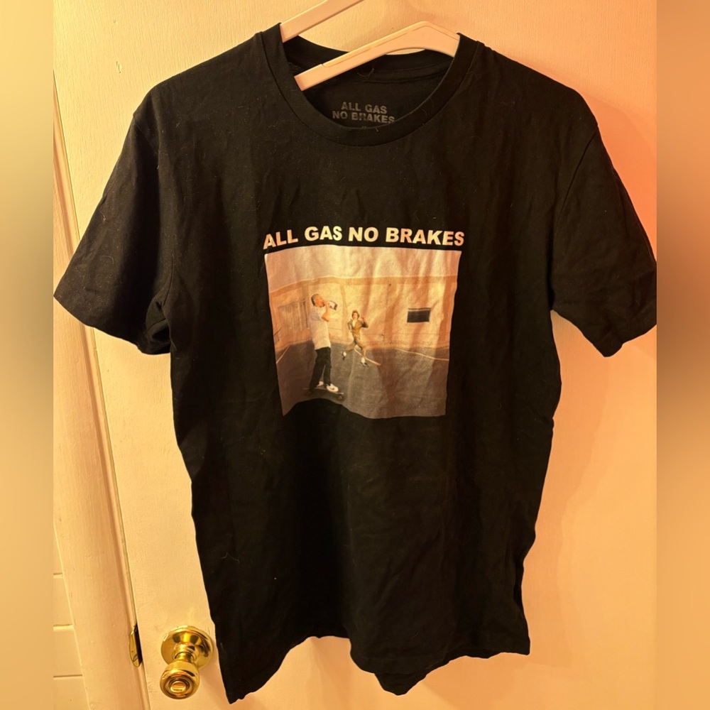 Rare Channel 5 All Gas No Breaks Andrew Callaghan t-shirt size M